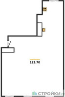 Планировка трехкомнатной(квартира) площадью 122.7 квадратных метров в “ЖК Лайм”