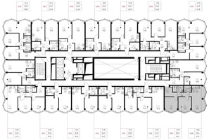 Планировка двухкомнатной(квартира) площадью 58.6 квадратных метров в “Дом премиум-класса МИРА”