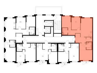Планировка трехкомнатной(квартира) площадью 82 квадратных метров в ЖК “ЖК Онежский вал”