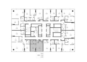 Планировка однокомнатной(квартира) площадью 43 квадратных метров в “ЖК Слава”