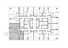Планировка трехкомнатной(квартира) площадью 92.2 квадратных метров в “ЖК Слава”