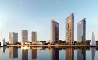 Вид на ЖК “Dream Riva” с воды