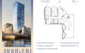 Планировка двухкомнатной(квартира) площадью 111.6 квадратных метров в ЖК “ЖК Монблан”
