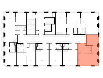 Планировка однокомнатной(квартира) площадью 41.9 квадратных метров в ЖК “ЖК 2-й Иртышский”