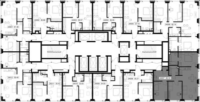 Планировка трехкомнатной(квартира) площадью 80.3 квадратных метров в ЖК “ЖК SET (Сет)”
