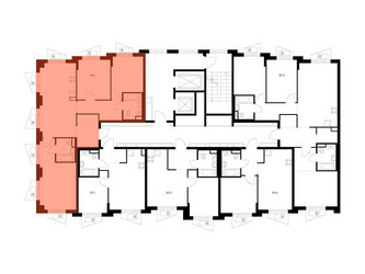 Планировка трехкомнатной(квартира) площадью 79.1 квадратных метров в ЖК “ЖК Онежский вал”