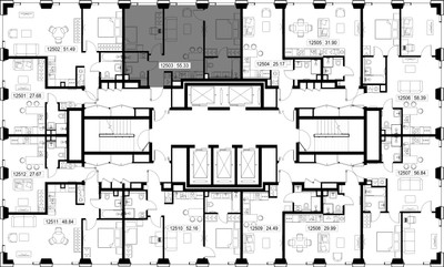 Планировка двухкомнатной(квартира) площадью 55.3 квадратных метров в ЖК “ЖК SET (Сет)”