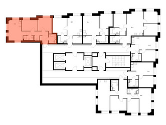 Планировка двухкомнатной(квартира) площадью 51.8 квадратных метров в ЖК “ЖК Онежский вал”