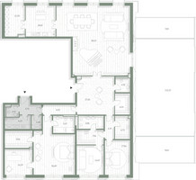 Планировка трехкомнатной(квартира) площадью 436.6 квадратных метров в “Фамильный дом Люче”