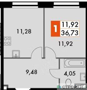 Планировка апартаментов, ID 244691