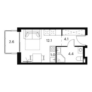 Планировка апартаментов, ID 552589