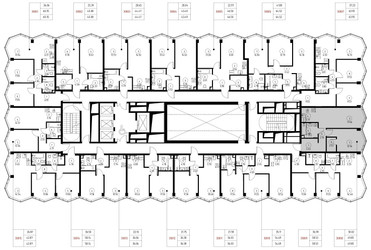 Планировка однокомнатной(квартира) площадью 49.9 квадратных метров в ЖК “Дом премиум-класса МИРА”