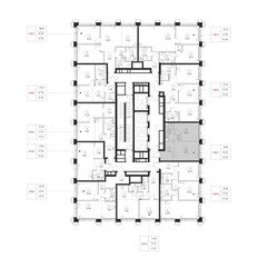 Планировка однокомнатной(квартира) площадью 34.2 квадратных метров в ЖК “ЖК SET (Сет)”