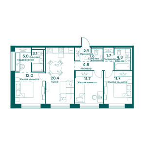 Планировка квартиры, ID 434760