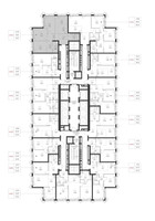 Планировка трехкомнатной(квартира) площадью 76.6 квадратных метров в “ЖК SET (Сет)”