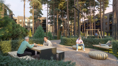 Планировка однокомнатной(квартира) площадью 44.2 квадратных метров в ЖК “ЖК G3 Михалевич”