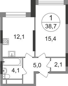 Планировка квартиры, ID 461823