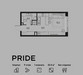 Планировка однокомнатной(квартира) площадью 32.4 квадратных метров в “ЖК PRIDE (Прайд)”