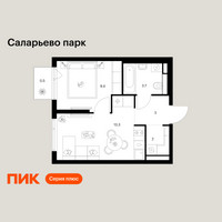 Планировка однокомнатной(квартира) площадью 31.9 квадратных метров в “ЖК Саларьево парк”
