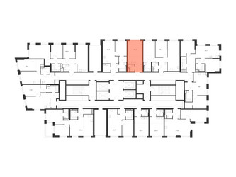 Планировка студии(квартира) площадью 24.4 квадратных метров в ЖК “ЖК 2-й Иртышский”