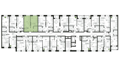 Планировка однокомнатной(квартира) площадью 39 квадратных метров в ЖК “ЖК Пушкино Град”