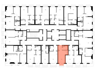 Планировка студии(квартира) площадью 23.2 квадратных метров в ЖК “ЖК 2-й Иртышский”