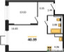 Планировка квартиры Однокомнатная (Квартиры)40.39