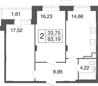 Планировка квартиры, ID 537092