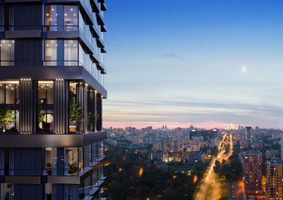 Вид на вечернюю Москву ЖК «Eniteo»