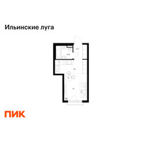Планировка студии(квартира) площадью 24.11 квадратных метров в “ЖК Ильинские луга”