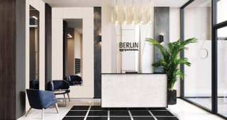 Лобби в корпусе Berlin в ЖК "Метрополия"