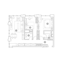 Планировка трехкомнатной(квартира) площадью 73.8 квадратных метров в ЖК “ЖК ВЭРИ на Миклухо-Маклая”