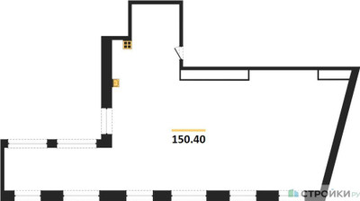 Планировка 4+ комнатной(квартира) площадью 150.4 квадратных метров в ЖК “ЖК Лайм”