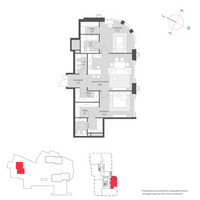 Планировка двухкомнатной(квартира) площадью 98.9 квадратных метров в “ЖК Татарская 35”
