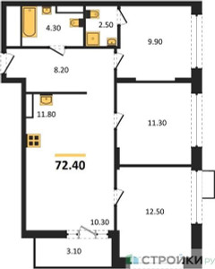 Планировка квартиры, ID 238086