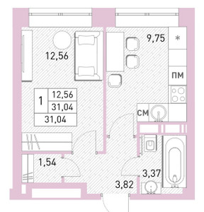 Планировка квартиры, ID 391478