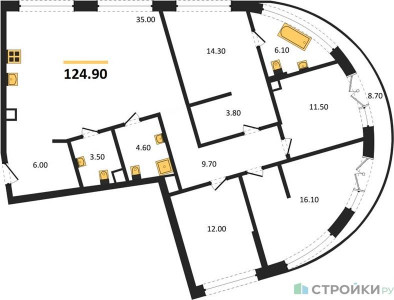 Планировка квартиры, ID 524307