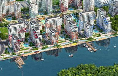 Планировка двухкомнатной(квартира) площадью 41.4 квадратных метров в ЖК “ЖК Ривер Парк Коломенский”