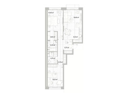 Планировка двухкомнатной(квартира) площадью 80.85 квадратных метров в “Архитектурный проект Мыс”