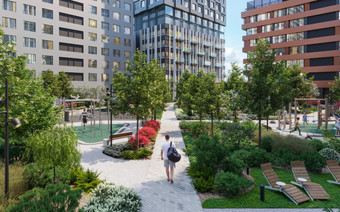 Озеленение в ЖК "Акценты"