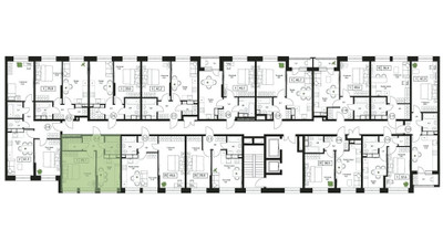 Планировка однокомнатной(квартира) площадью 39.7 квадратных метров в ЖК “ЖК Пушкино Град”