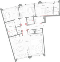 Планировка трехкомнатной(квартира) площадью 205.6 квадратных метров в “ЖК Николь”