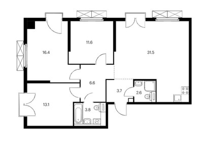 Планировка квартиры, ID 39628