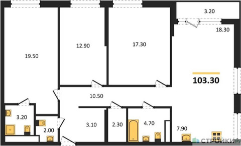 Планировка квартиры, ID 233733