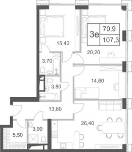 Планировка квартиры, ID 163031