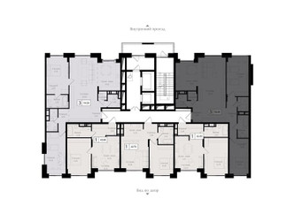 Планировка трехкомнатной(квартира) площадью 94.2 квадратных метров в ЖК “ЖК Преображенская Площадь”