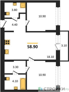 Планировка квартиры, ID 522873