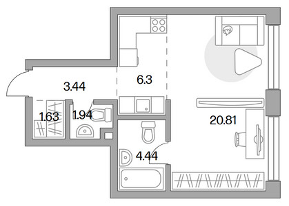 Планировка квартиры, ID 521860