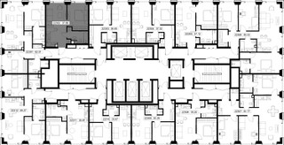 Планировка однокомнатной(квартира) площадью 37.9 квадратных метров в “ЖК SET (Сет)”