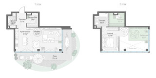 Планировка однокомнатной(квартира) площадью 77 квадратных метров в “Клубный квартал "Фрунзенская набережная"”